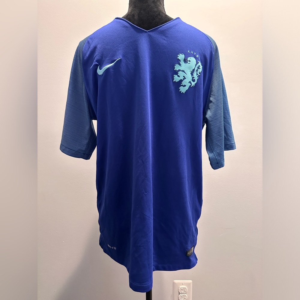Nike Holland Netherlands Soccer Jersey Shirt Blue Large
